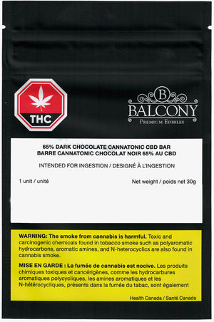 Balcony - Barre Cannatonic Chocolat Noir 65% au CBD