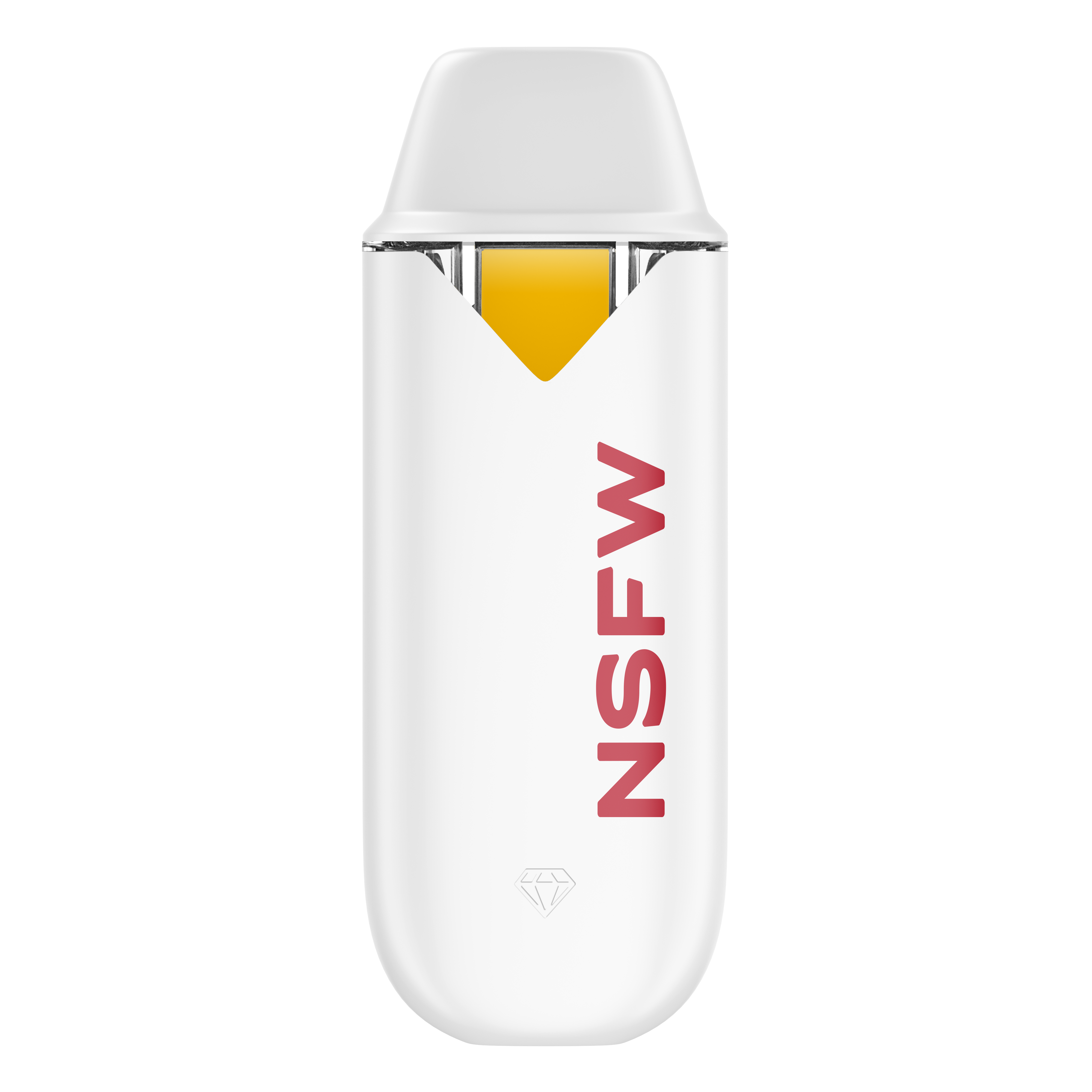 White vape device with red 'NSFW' text on a white background