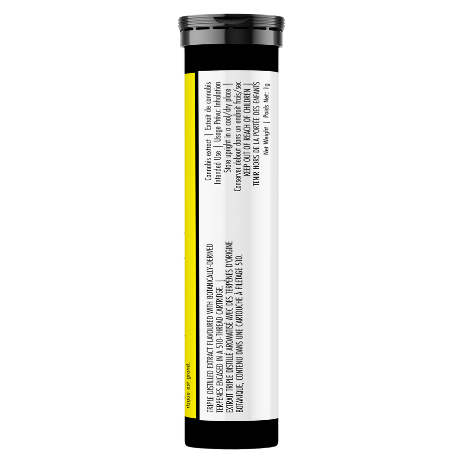 Medication tube with label on a white background