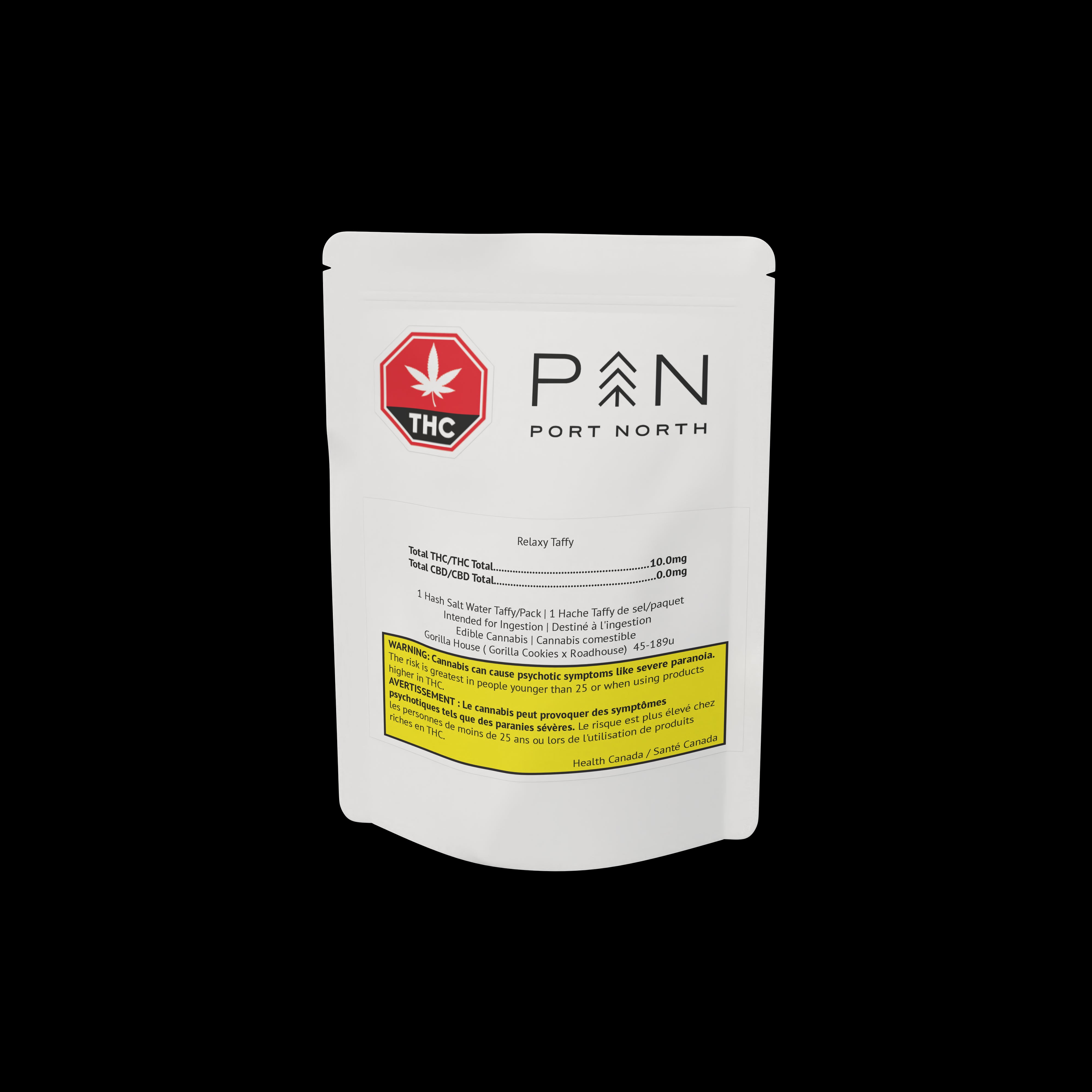 White packaging of Port North THC product on a white background