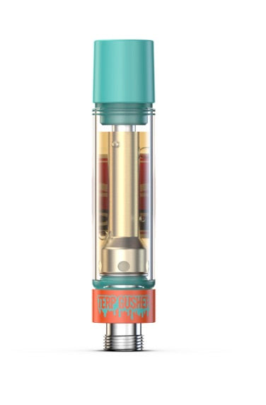 This image features the Liquid Diamonds 1g 510 Cart Vape Cartridge, a sophisticated cannabis extraction product. The cartridge is displayed vertically, showcasing a clear glass body that allows the observer to see the golden-brown liquid inside, indicative of high-quality extraction.