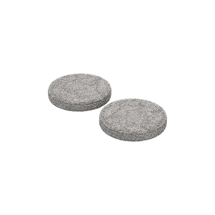 Two gray felt filling pads for the Storz & Bickel Volcano Hybrid vaporizer.