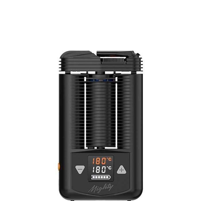 mighty+ medic vaporizer in black with white background