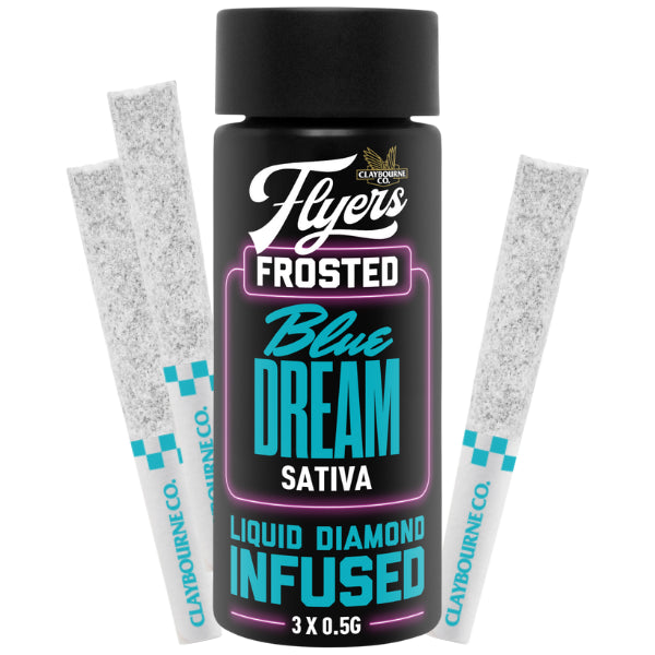 Claybourne Flyers Frosted Infused Blue Dream 3x0.5g Pre-Roll