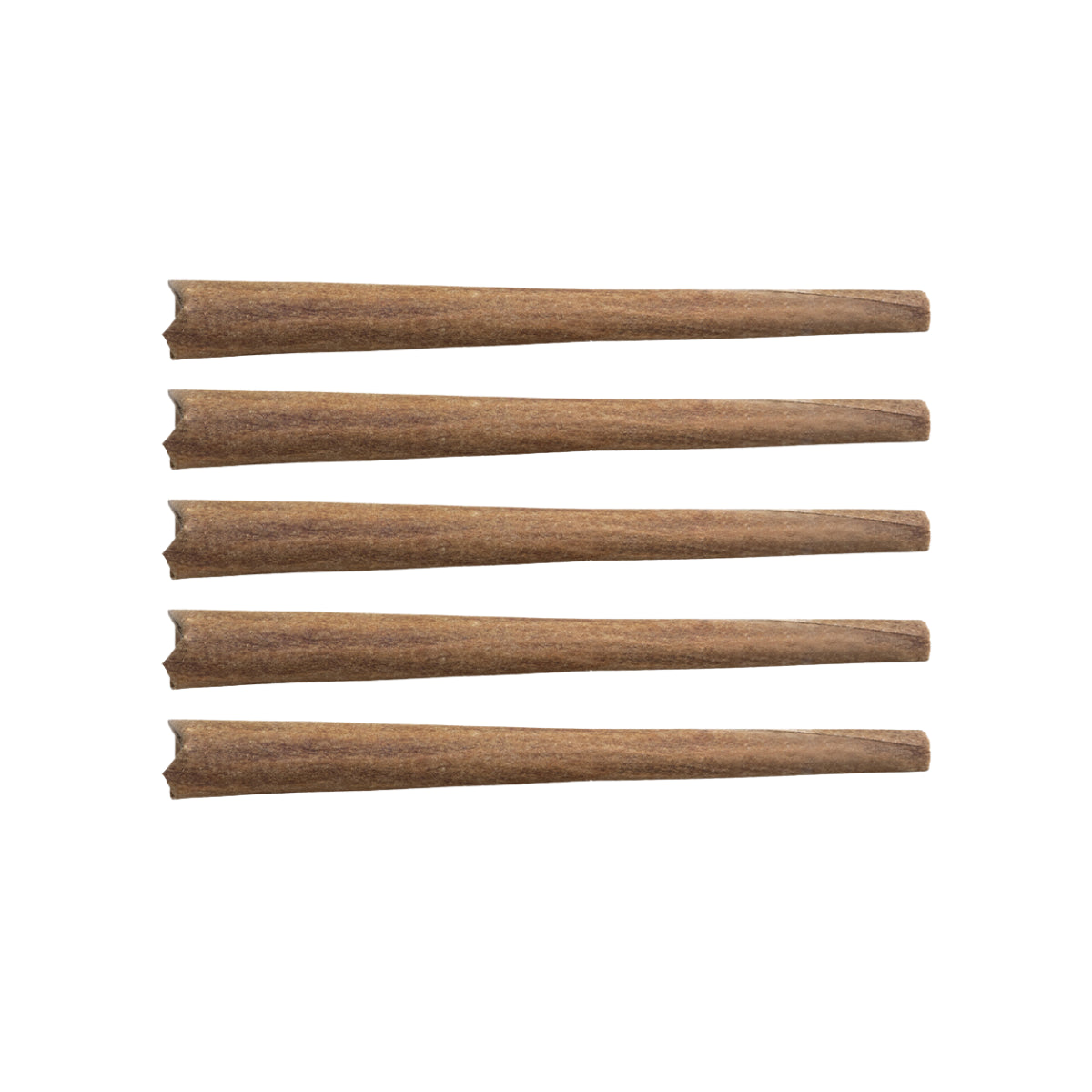 A set of five Guava Biscotti pre-rolled blunts laid out on a white background.