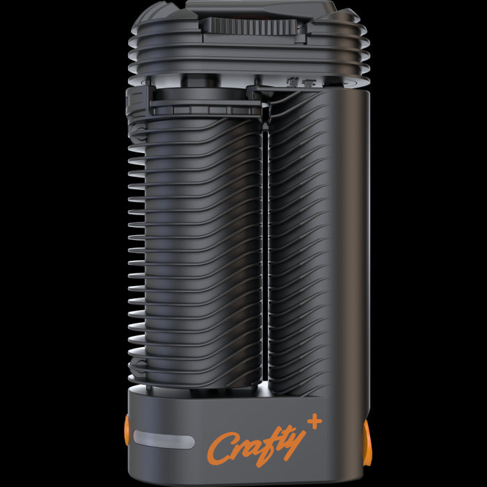 A black Crafty+C Vaporizer with a visible USB-C charging port and the brand name 'Crafty+' printed on the front.