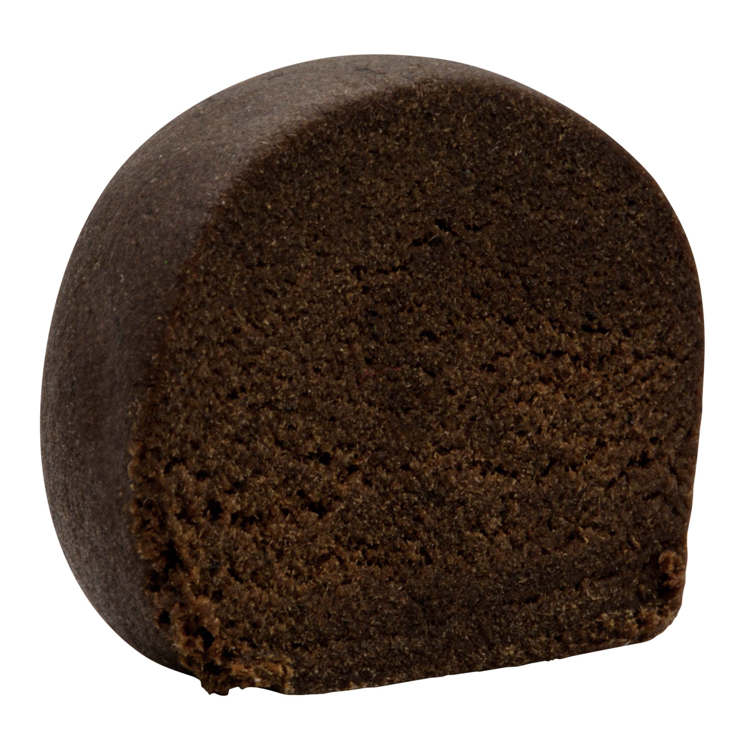 Brown textured object on a white background