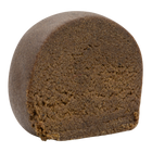Brown bread loaf on a white background