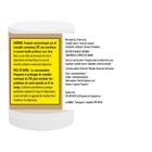 Cannabis product container with warning label on a white background