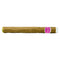 A hand-rolled pre-roll joint with a diamond infused texture, displayed against a white background with a visible pink label on the end.