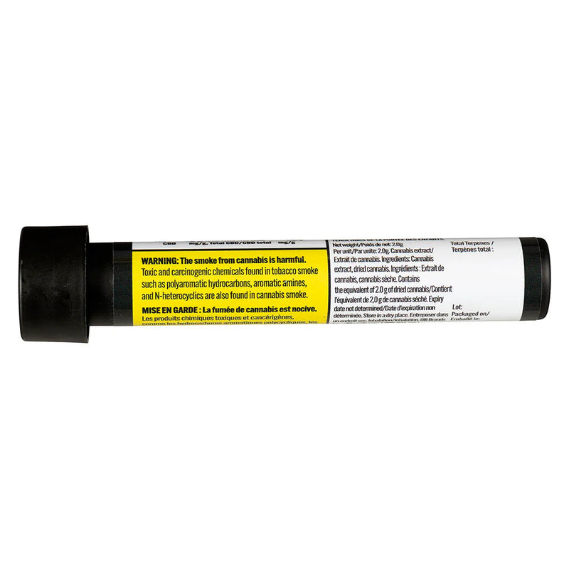black packaging on white background