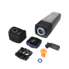 Set of mechanical components on a white background