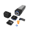 Set of mechanical components on a white background