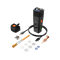 Vape device with accessories on a white background