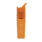 Orange Veezy product with a straw on a white background