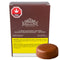 A box of Balcony Premium Edibles THC 1:1 Peanut Butter Bites Multi-Pack next to a single chocolate-covered peanut butter bite on a white background.