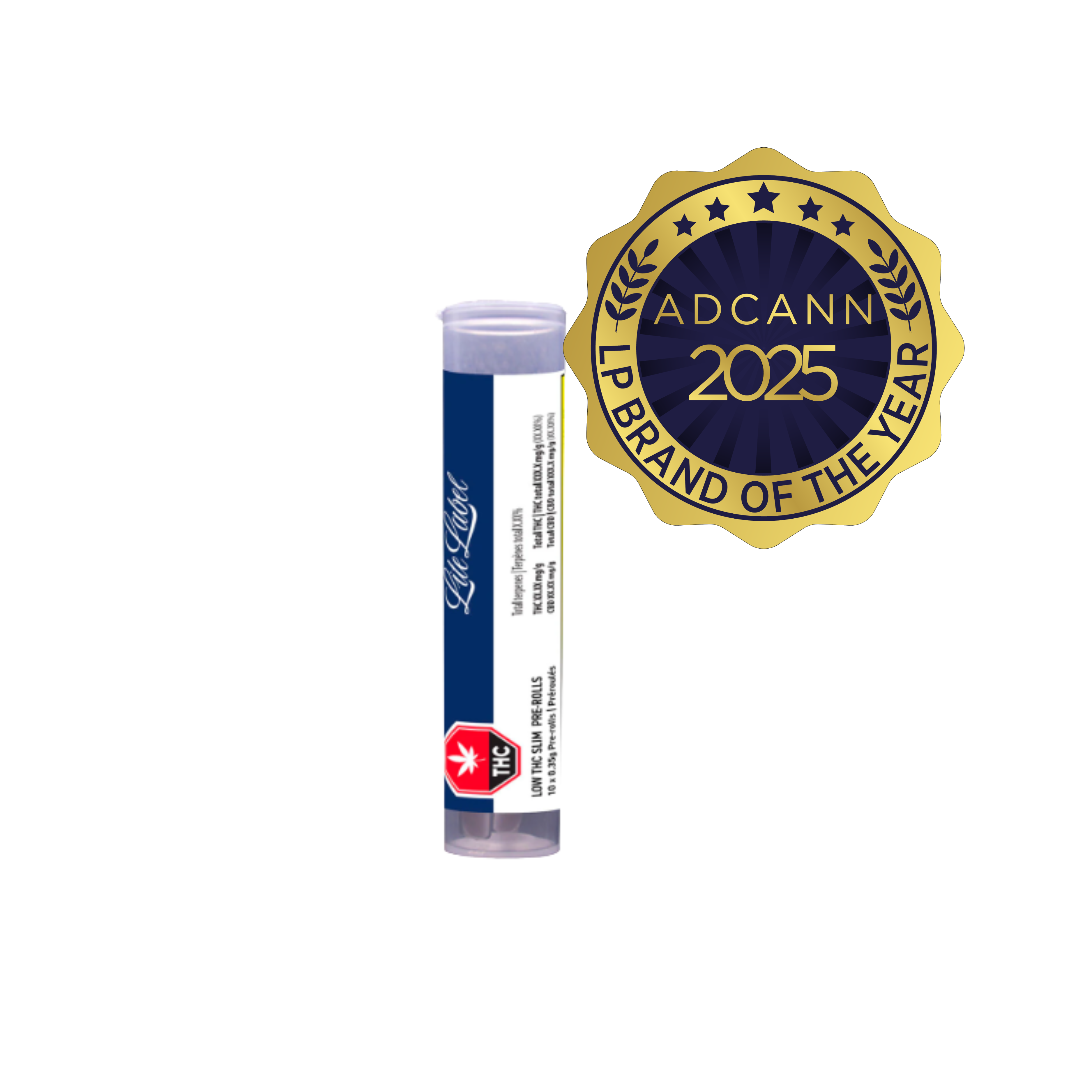 Lite Label - Pré-roulés minces à faible teneur en THC