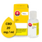 Spectrum Therapeutics THC oil packaging with bottle and yellow box on a white background