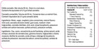 Nutrition facts label for a cannabis product with ingredients listed.
