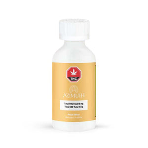 Bottle of Azimuth THC product on a white background