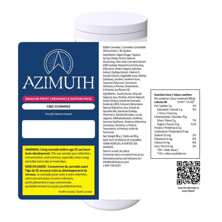 Azimuth Dragonfruit Creamsicle CBD Gummies