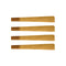 Four gold-colored strips on a white background