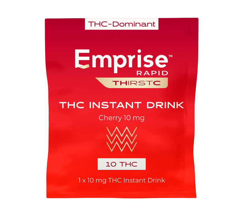 Red package of Emprise THC Instant Drink on a white background