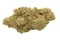 Close-up of a cannabis bud on a white background