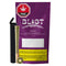 A purple package of BLAST THC Double Dip pre-rolled joints with a black rolling machine and a single rolled joint displayed next to it on a white background.