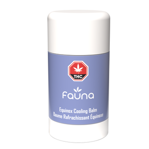 Fauna Equinox Cooling Balm with THC logo on a white background