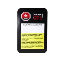 product packaging for "Cheeky Cherry" infused pre-rolls