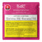 Pink packaging of a THC product with warning labels on a white background