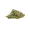 Close-up of a cannabis bud on a white background
