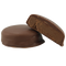 Chocolate-covered confection on a white background