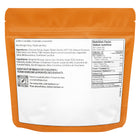 Orange packaging with nutritional label and ingredients list on a white background