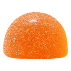 Orange gummy with a white background