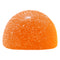 Orange gummy with a white background