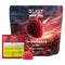 Blast Jumbo Pack Sour Wild Raspberry Live Rosin with packaging and gummy on a white background