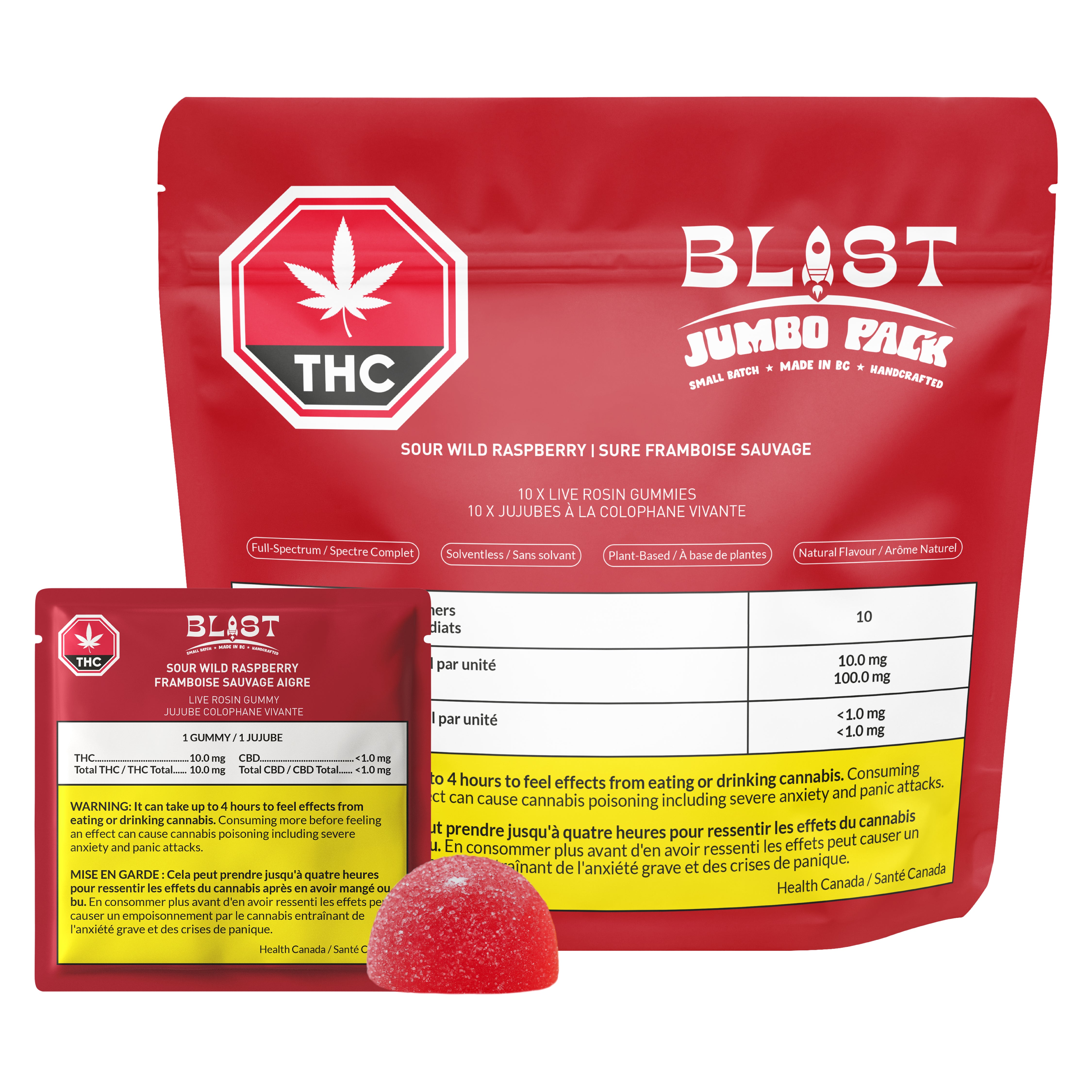 Blast Sour Wild Raspberry Jumbo Pack – Spectrum Therapeutics