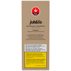 Jublee CBD product packaging with THC logo on a beige background
