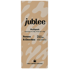Jublee Banana & Chocolate edible cannabis product packaging on a beige background