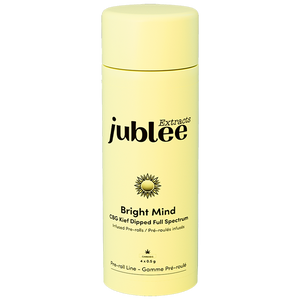 Yellow bottle labeled 'jublee Extracts' with product details on a white background