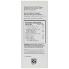 Back of a product packaging with nutritional facts and ingredient list on a white background