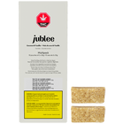 Jublee coconut and vanilla snack bars with packaging on a white background
