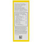 Nutrition facts label on a product package with a yellow border.
