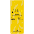 Yellow packaging of jublee Mango & Coco multipack on a white background