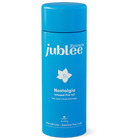 Blue bottle labeled 'jublee Extracts' with 'Nostalgia' on a white background