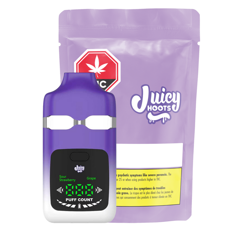 Juicy Hoots Sour Strawberry & Grape Disposable Vape Pen