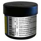 A black plastic jar of MTL Cannabis extract with a white and blue label, photographed against a white background.