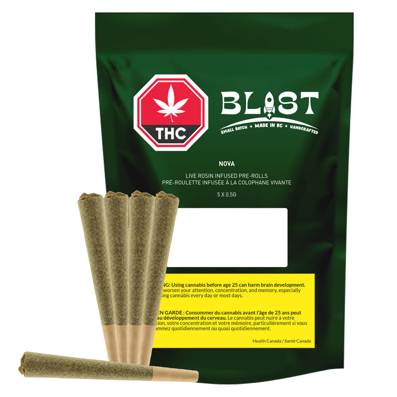 Blast Nova Live Rosin Infused Prerolls